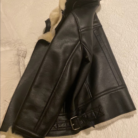 Tommy Hilfiger leather faux fur jacket size S - Picture 6 of 6